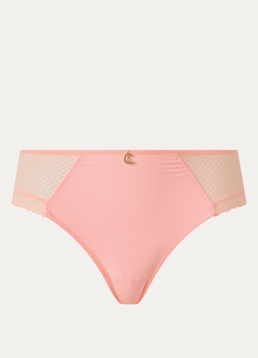Chantelle Slip met kant - voorkant zalmroze