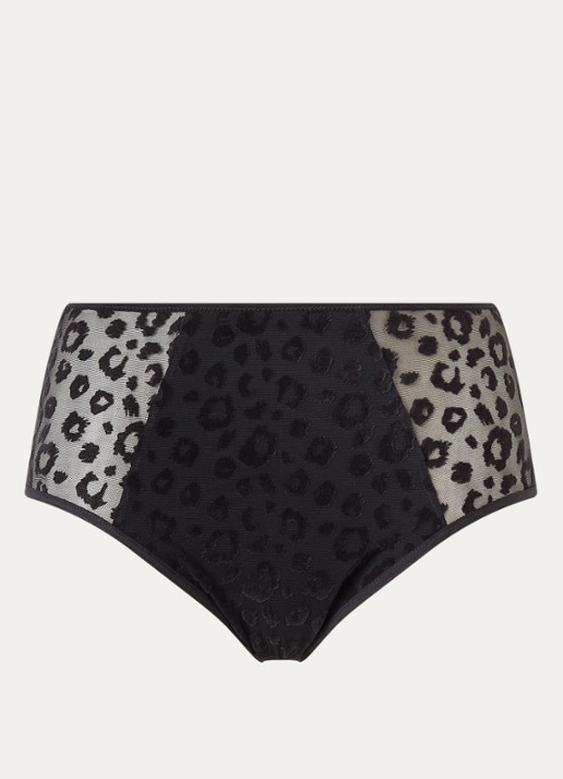 Chantelle Slip met mesh - voorkant 2 zwart