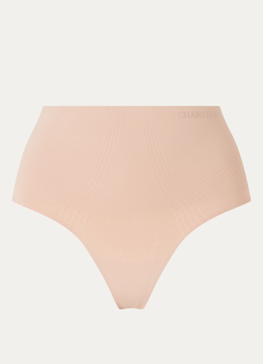 Chantelle Smooth Comfort high waisted corrigerende slip - voorkant 5 donkerbeige