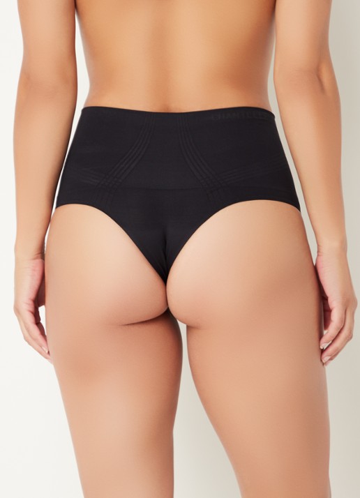 Chantelle Smooth Comfort high waisted corrigerende slip - achterkant 2 zwart