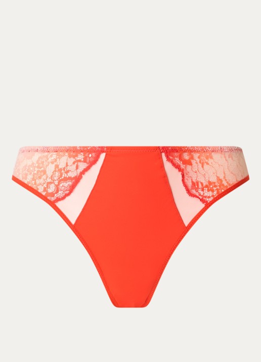 Chantelle Tanga met kant - voorkant orange