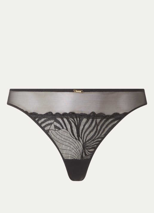 Chantelle Tanga van mesh - voorkant 4 zwart