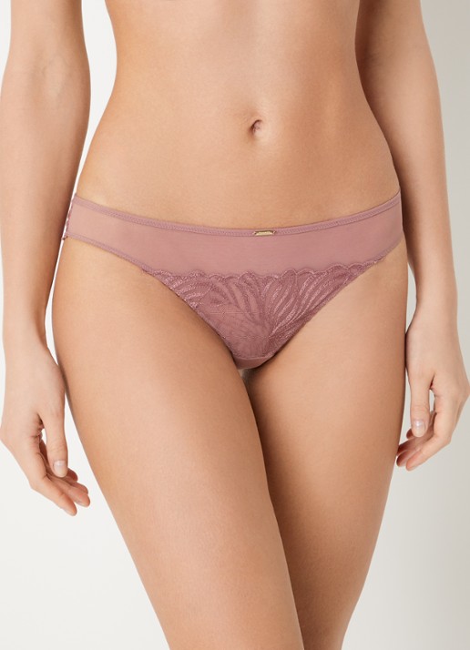 Chantelle Tanga van mesh - voorkant 2 oudroze