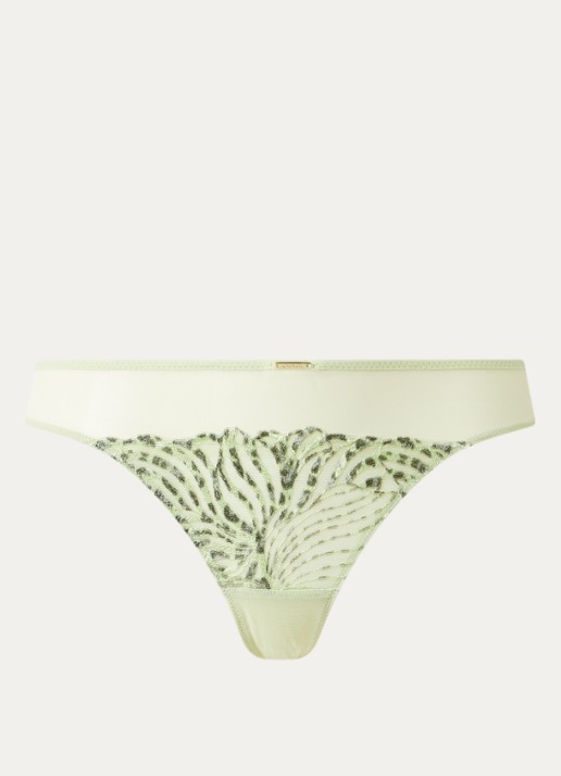 Chantelle Tanga van mesh - voorkant lindegroen