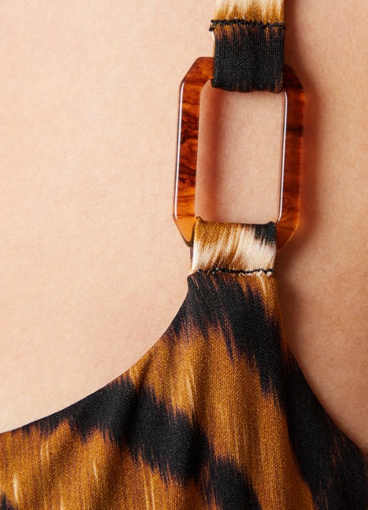 Chantelle Vita  bikinitop met tijgerprint - detail 5 bruin