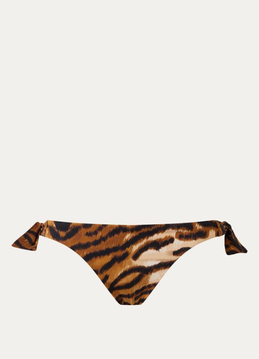 Chantelle Vita tanga bikinislip met tijgerprint - voorkant 4 bruin