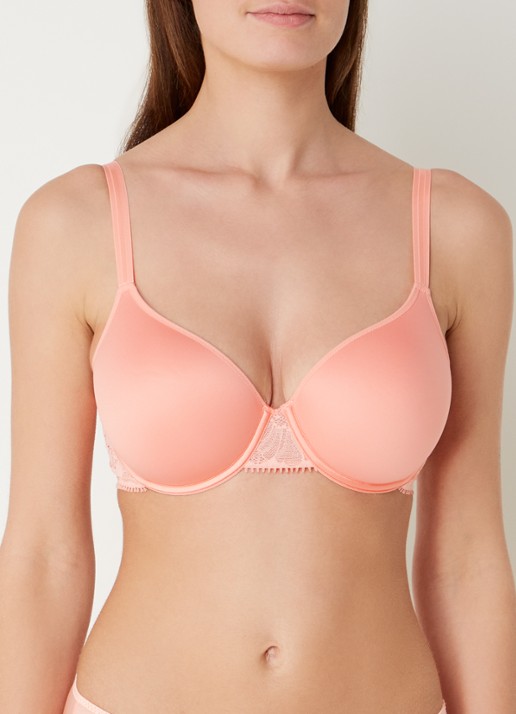 Chantelle Voorgevormde beugel bh met kant - detail 3 zalmroze
