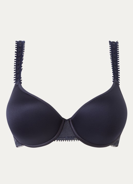 Chantelle Voorgevormde beugel bh met kant - voorkant donkerblauw