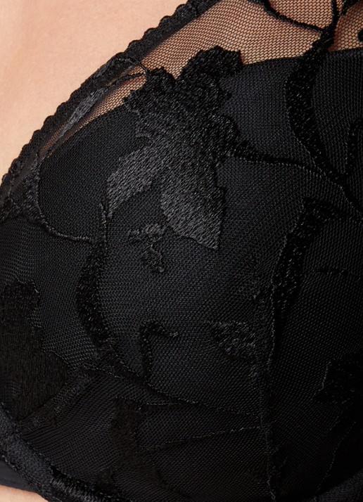 Chantelle Voorgevormde beugel bh met overlay van kant - detail 3 zwart