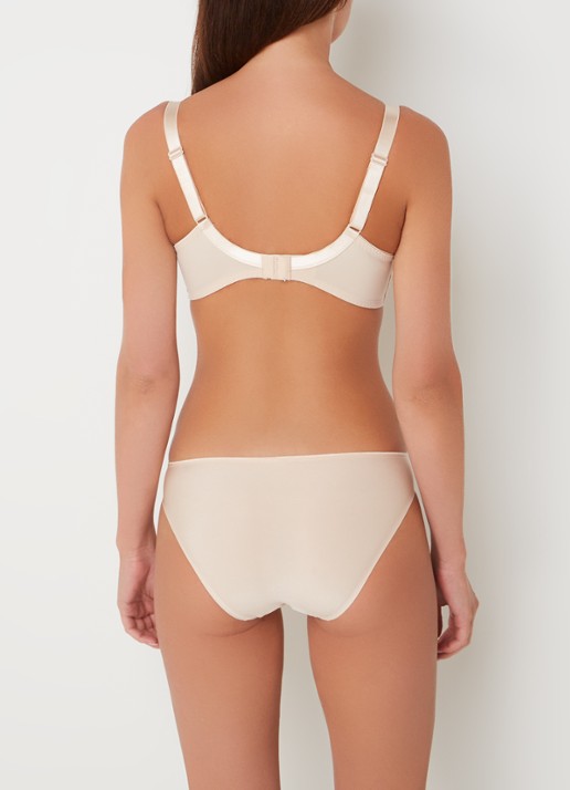 Chantelle Voorgevormde bh met beugel en kant - achterkant 5 beige