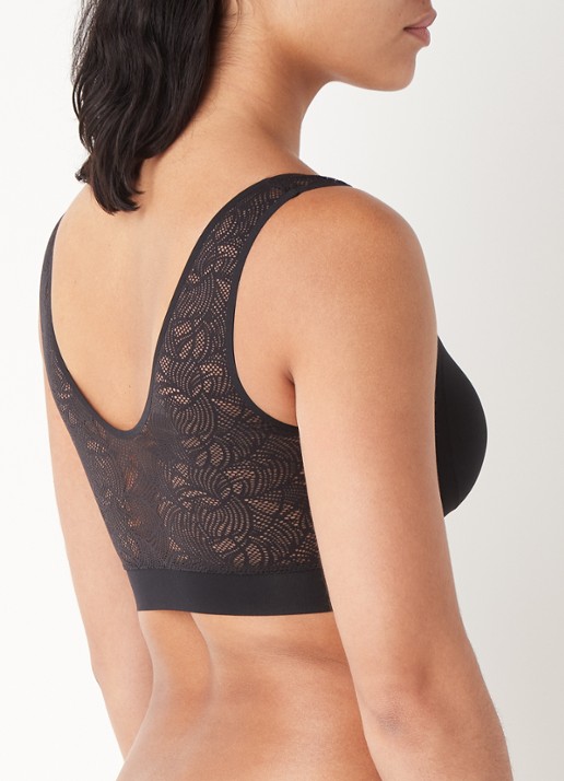Chantelle Voorgevormde bralette met kant - achterkant 7 zwart