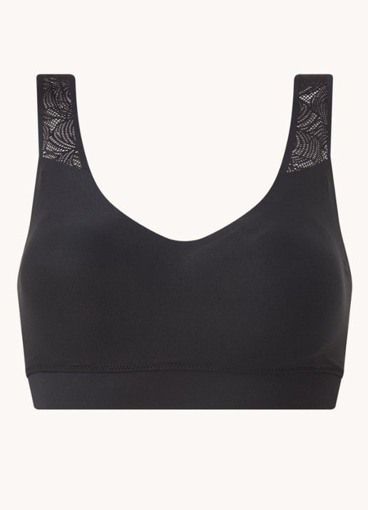Chantelle Voorgevormde bralette met kant - voorkant 3 zwart