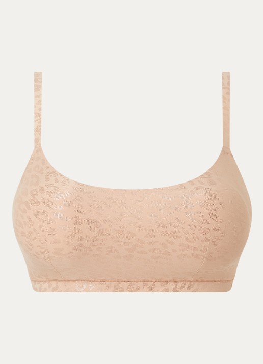 Chantelle Voorgevormde bralette met metallic finish - voorkant 3 lichtgrijs
