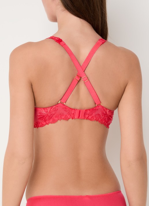 Chantelle Voorgevormde T-shirt bh met borduring - detail 4 koraalrood