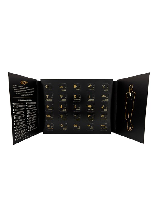 Charbonnel et Walker 007 James Bond adventskalender - 25 gram - achterkant beige