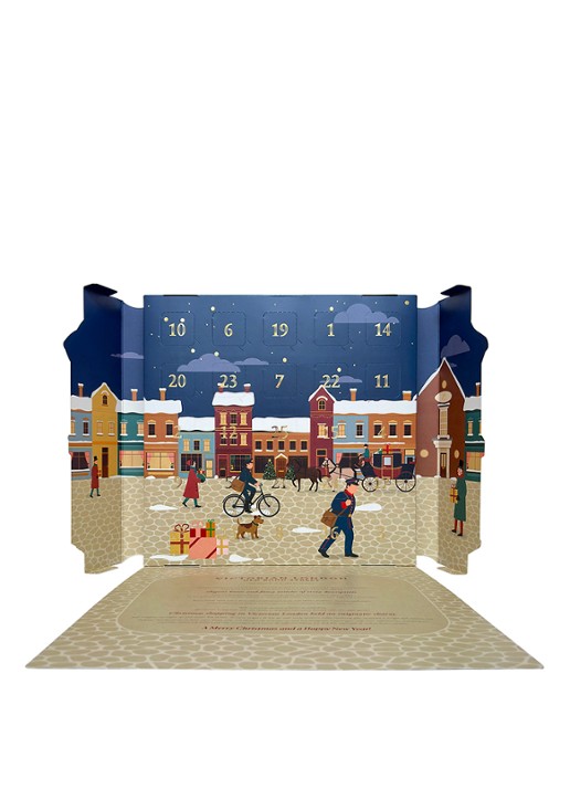 Charbonnel et Walker Adventskalender met truffels 310 gram - 25 dagen - voorkant 2 beige