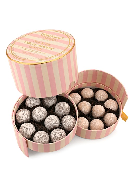 Charbonnel et Walker Milk & Pink Marc de Champagne chocolade truffels 20 stuks - voorkant 2 undefined