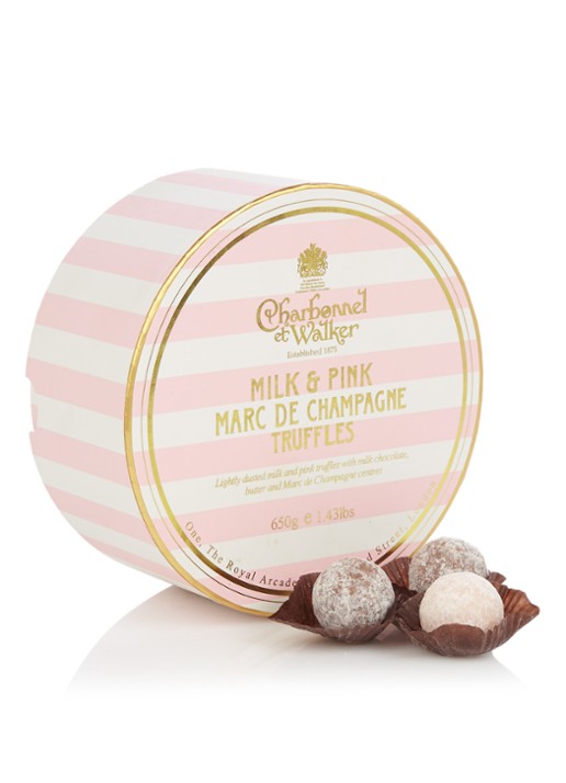 Charbonnel et Walker Milk & Pink Marc de Champagne truffels 38 stuks - voorkant undefined