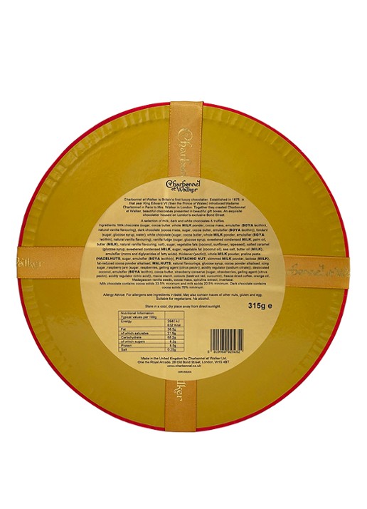 Charbonnel et Walker Red Velvet chocolade en truffels 310 gram 25 stuks - detail beige