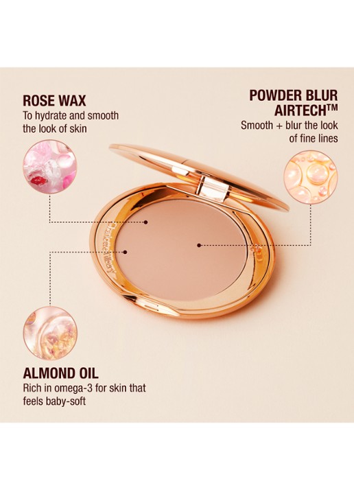 Charlotte Tilbury Airbrush Flawless Finish Powder - poeder navulling - detail 3 3 tan