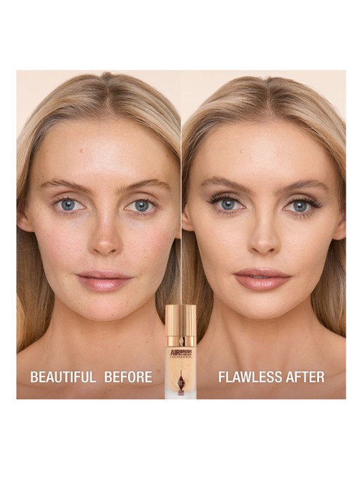 Charlotte Tilbury Airbrush Flawless Foundation - vloeibare foundation - detail 2  4 warm