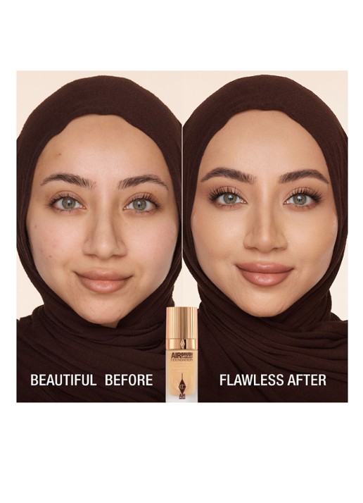 Charlotte Tilbury Airbrush Flawless Foundation - vloeibare foundation - detail 2 6 warm