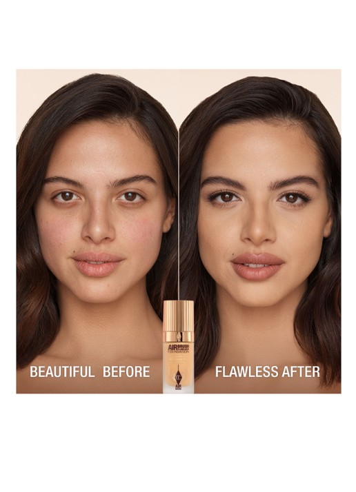 Charlotte Tilbury Airbrush Flawless Foundation - vloeibare foundation - detail 4  7 warm
