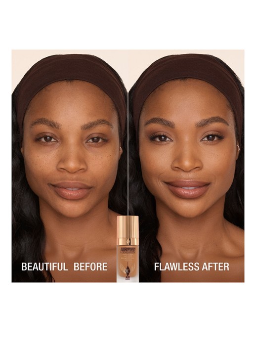 Charlotte Tilbury Airbrush Flawless Foundation - vloeibare foundation - detail 2  12 warm