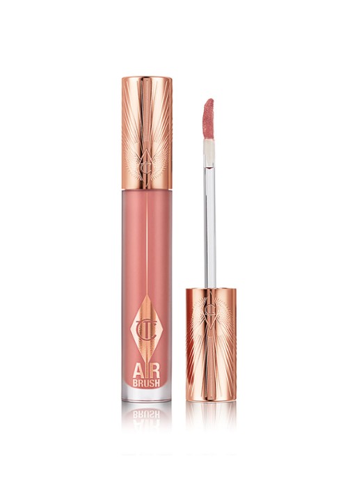 Charlotte Tilbury Airbrush Flawless Lip Blur - matte vloeibare lipstick - voorkant pillow talk blur