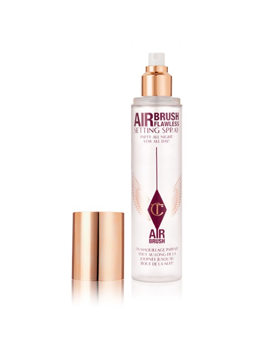 Charlotte Tilbury Airbrush Flawless Setting Spray XL - make-up setting- & fixing spray t.w.v. €70,- - voorkant 5 transparant