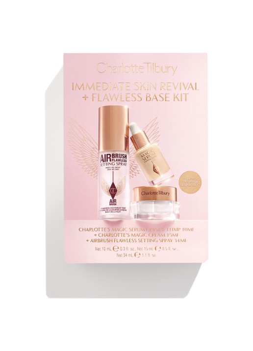 Charlotte Tilbury Immediate Skin Revival + Flawless Base Kit - travel size verzorgingsset