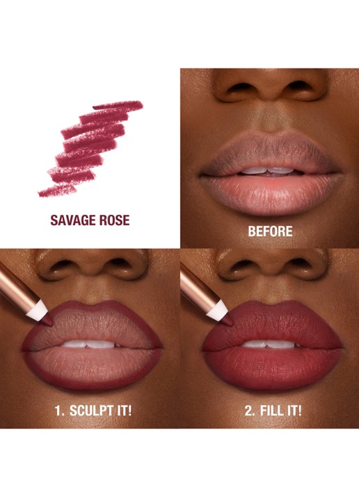 Charlotte Tilbury Lip Cheat - lipliner - detail 4 savage rose