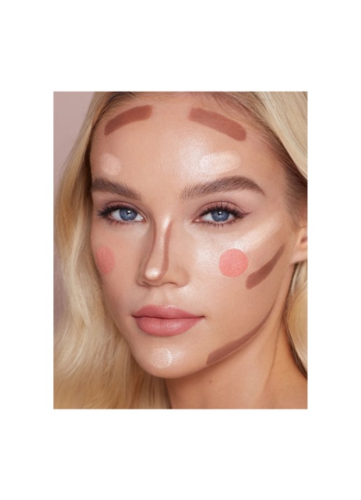 Charlotte Tilbury Pillow Talk Matte Beauty Blush Wand - vloeibare blush - detail 4 peach pop