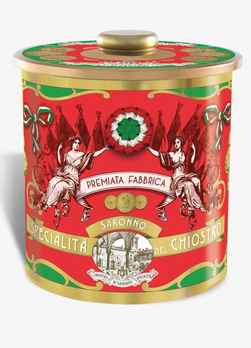 Chiostro di Saronno Amaretti, Cantuccini en Baci Del Chiostro koekjes in blik 200 gram