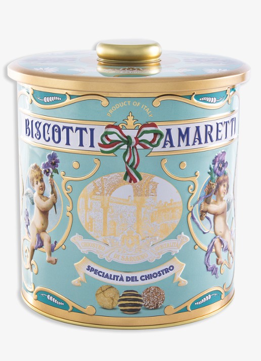 Chiostro di Saronno Biscottiera Amaretti koekjes in blik 150 gram