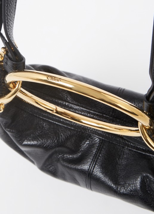 Chloé Bracelet handtas van kalfsleer - detail 6 zwart