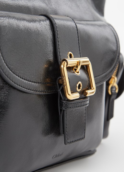 Chloé Camera handtas van buffelleer - detail 3 zwart