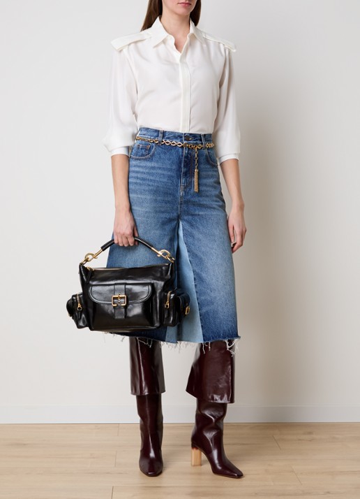 Chloé Camera handtas van buffelleer - voorkant 5 zwart