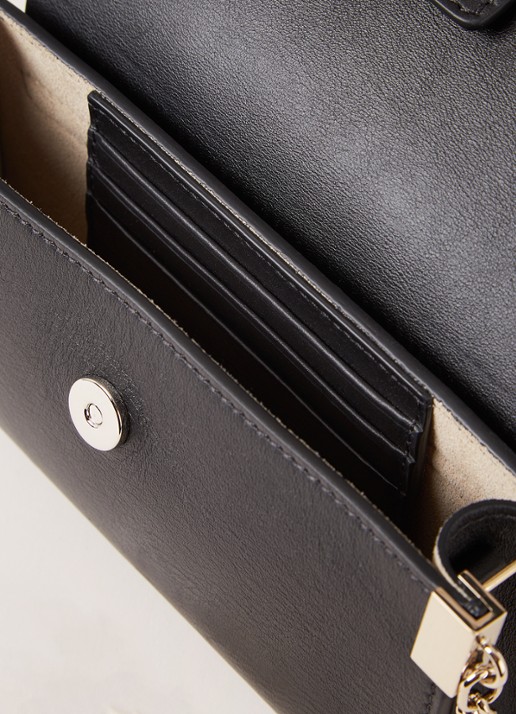 Chloé Faye clutch van kalfsleer en suède - detail 4 zwart