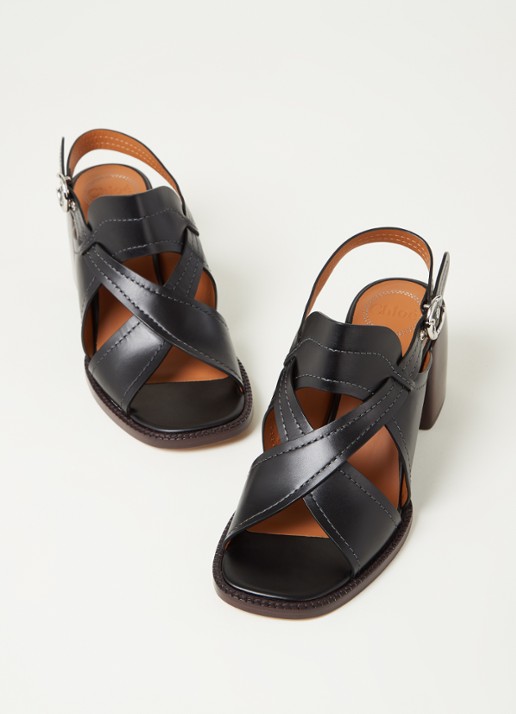 Chloé Gale sandalette van kalfsleer - detail 2 zwart