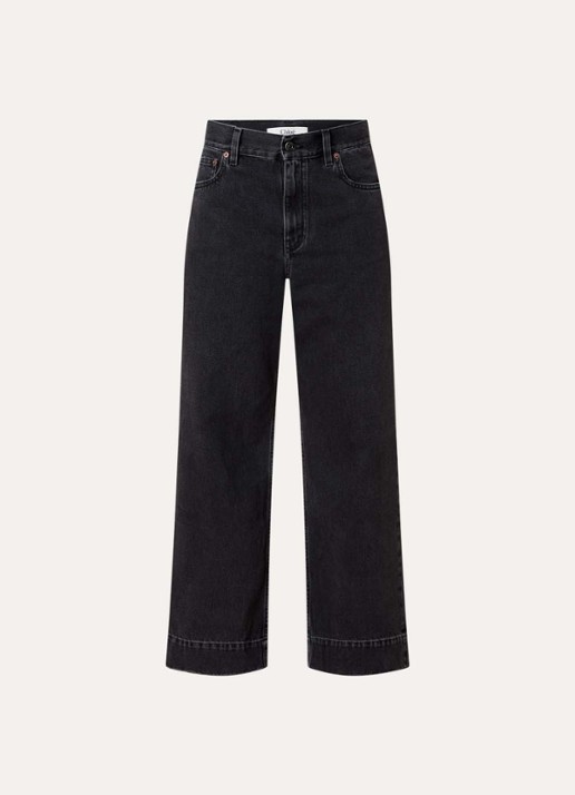 Chloé High waist straight leg jeans met gekleurde wassing - voorkant 2 antraciet