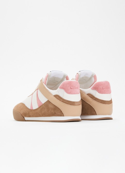 Chloé Kick sneaker met leren details - achterkant 6 lichtroze
