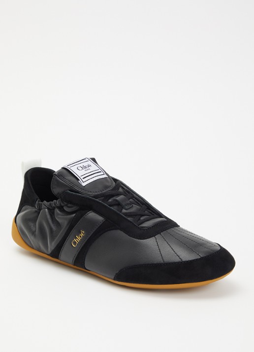 Chloé Kick sneaker van schapenleer met details van suède