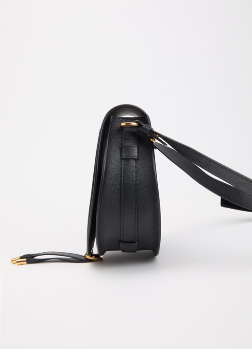 Chloé Marcie crossbodytas van kalfsleer met structuur - detail 3 zwart