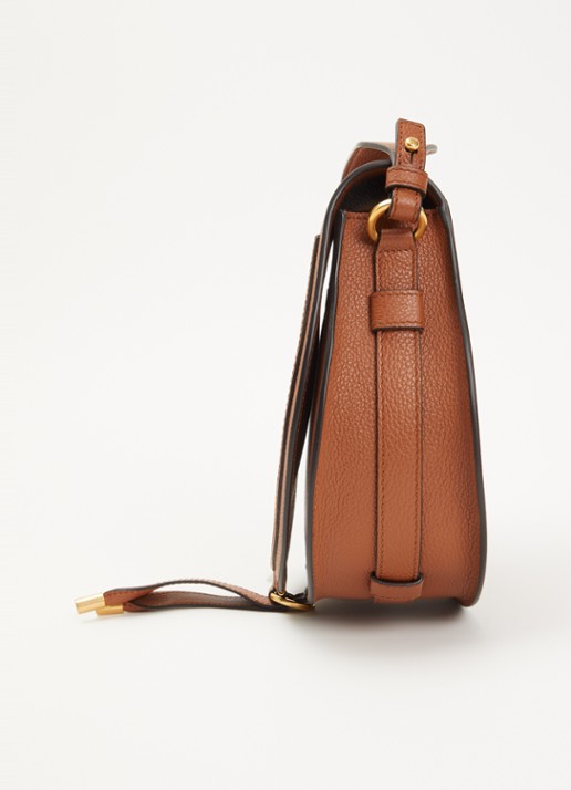 Chloé Marcie Saddle crossbodytas van kalfsleer - detail 3 cognac