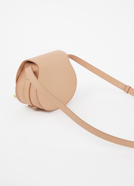 Chloé Marcie Small crossbodytas van kalfsleer - achterkant 5 camel
