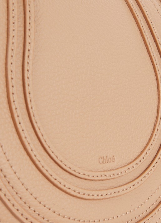 Chloé Marcie Small crossbodytas van kalfsleer - detail 3 camel