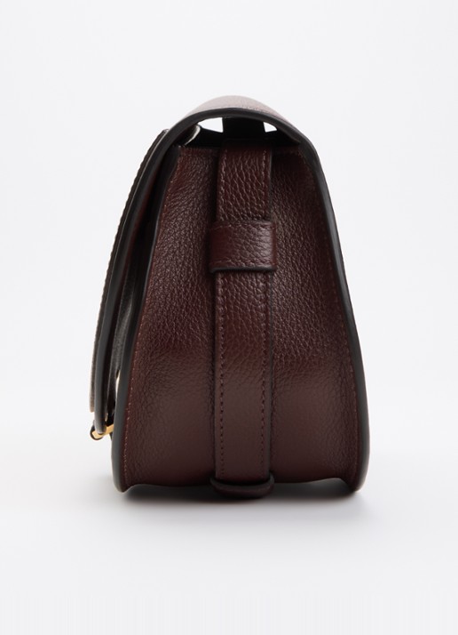 Chloé Marcie Small crossbodytas van kalfsleer - detail 3 kastanjebruin