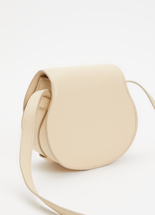 Chloé Marcie Small crossbodytas van kalfsleer - achterkant 6 beige