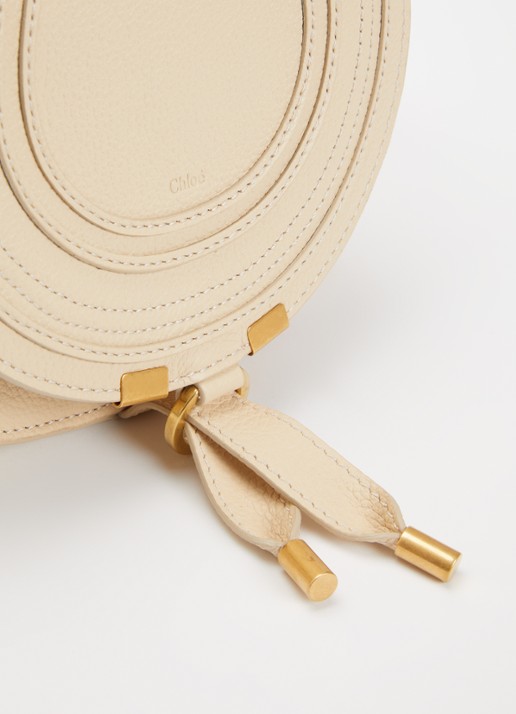 Chloé Marcie Small crossbodytas van kalfsleer - detail 3 beige